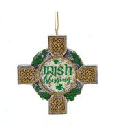 CELTIC CROSS ORNAMENT IRISH BLESSING