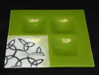 GLASS 4 PILLAR CANDLE HOLDER