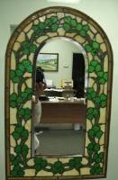 SHAMROCK STAINED GLASS MIRROR